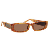 Talita Rectangular Sunglasses in Saffron Tortoiseshell