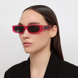 Talita Rectangular Sunglasses in Neon Pink