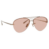 Edano Aviator Sunglasses in Light Gold