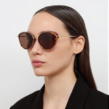 Song Cat Eye Sunglasses in Light Gold and Tortoiseshell