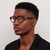 Men's Musa Oval Optical Frame in Tortoiseshell