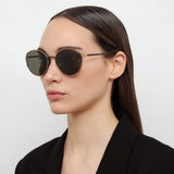 Fielder Cat Eye Sunglasses in Matt Nickel