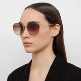 Fielder Cat Eye Sunglasses in Light Gold