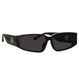 Men's Alexis Angular Sunglasses in Black