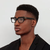 Men's Yoan Angular Optical Frame in Black