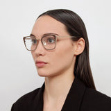 Hans Square Optical Frame in Light Gold