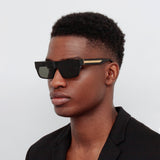 Men's Brady Flat Top Sunglasses in Black