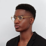 Men's Hardy Oval Optical Frame in Yellow Gold