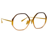 Alona Hexagon Optical Frame in Brown Gradient