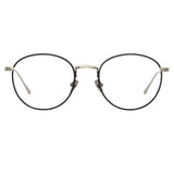 The Harrison | Oval Optical Frame in Black and White Gold (C2)