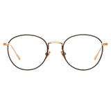 The Harrison | Oval Optical Frame in Rose Gold and Brown (C4)