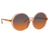 Bianca Round Sunglasses in Orange