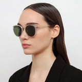 The Calthorpe |  Oval Sunglasses in Clear Frame(C76)