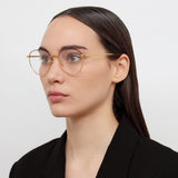 The Raif | Square Optical Frame in Yellow Gold (C24)