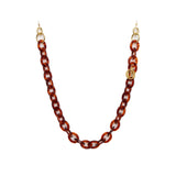 Saffron Tortoiseshell Oval Chain