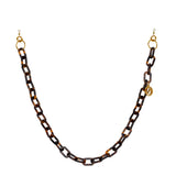 Tortoiseshell Square Link Acetate Chain