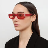 Magda Butrym Rectangular Sunglasses in Red