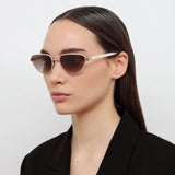 Magda Butrym Cat Eye Sunglasses in White