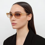 Magda Butrym Medium Cat Eye Sunglasses in Translucent Yellow