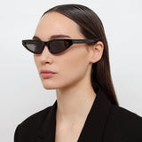 Magda Butrym Slim Cat Eye Sunglasses in Black