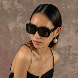 Mima Oversized Sunglasses in Black