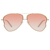 Matthew Williamson Lupin Sunglasses in Light Gold and Orange