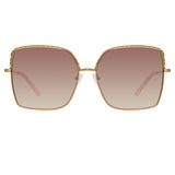 Matthew Williamson Clematis Sunglasses in Light Gold