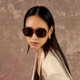 Rowe Oversize Sunglasses in Light Gold