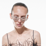 'Party Goddess' Cat Eye Frame in Silver | NUE STUDIO x LINDA FARROW