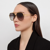 Bayer Aviator Sunglasses in Yellow Gold