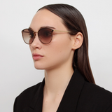 Calthorpe Oval Sunglasses in Caramel Horn