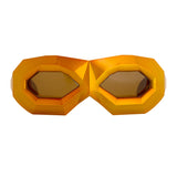 Walter Van Beirendock Diamond Mask Sunglasses in Gold