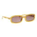 Y/Project 6 Rectangular Sunglasses in Yellow Gold Tone