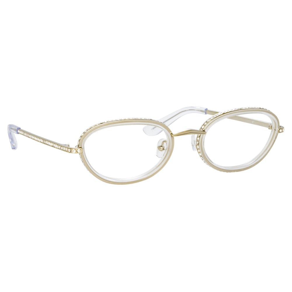 Oval Glasses in Silver frame by AREA x LINDA FARROW LINDA FARROW