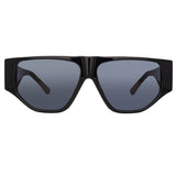 The Attico Ivan Angular Sunglasses in Black