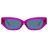 The Attico Vanessa Cat Eye Sunglasses in Fucshia