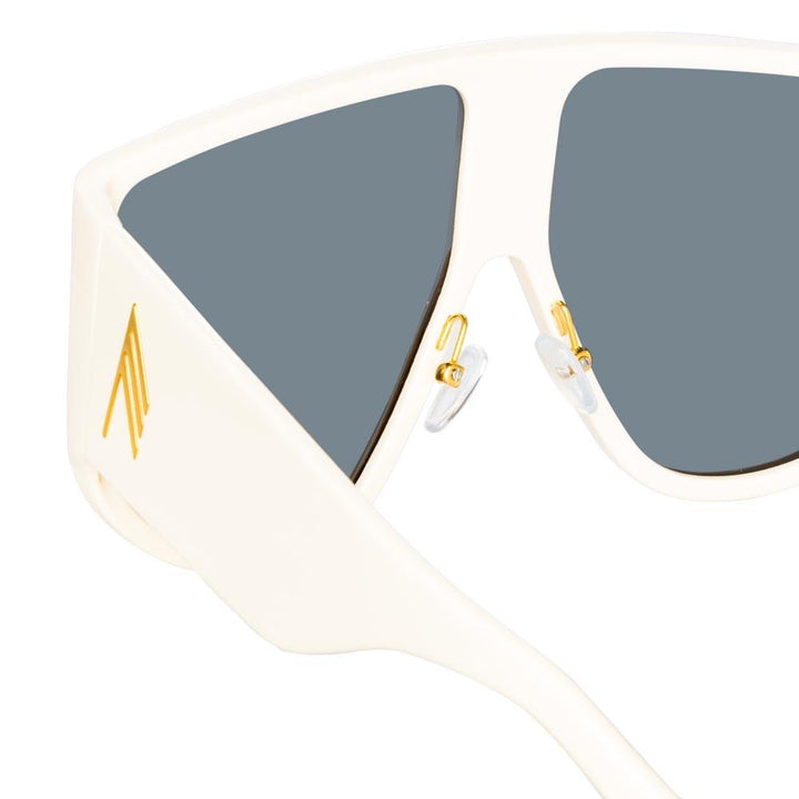 White cheap shield sunglasses