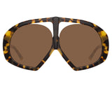 The Attico Ibiza Aviator Sunglasses in Tortoiseshell
