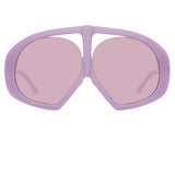 The Attico Ibiza Aviator Sunglasses in Pink