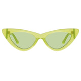 The Attico Dora D-Frame Sunglasses in Green