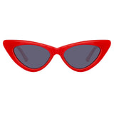The Attico Dora D-Frame Sunglasses in Red