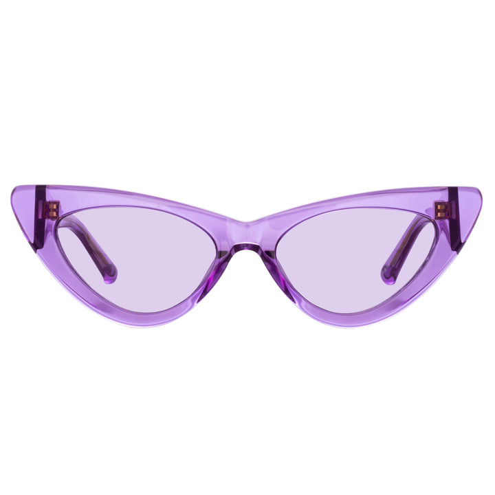 The Attico Dora D Frame Sunglasses in Purple by LINDA FARROW