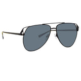 The Attico Telma Aviator Sunglasses in Black