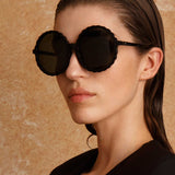 Nova Round Sunglasses in Black