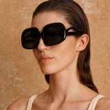 Lea Oversized Sunglasses in Black