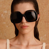 Renata Oversized Sunglasses in Black