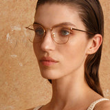 The Simon | Square Optical Frame in Yellow Gold (C6)