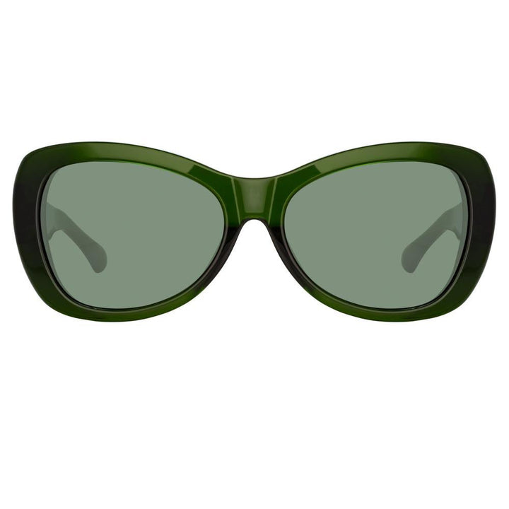 Oversized Sunglasses in Green frame by Dries Van Noten x LINDA