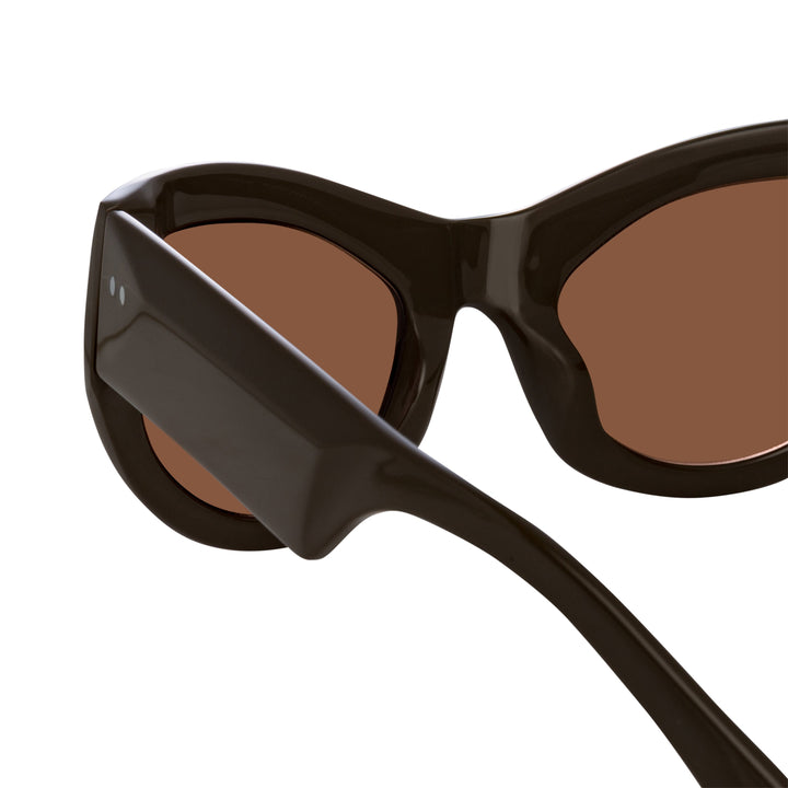 Dries Van Noten Wrap Sunglasses in Brown by LINDA FARROW – LINDA 