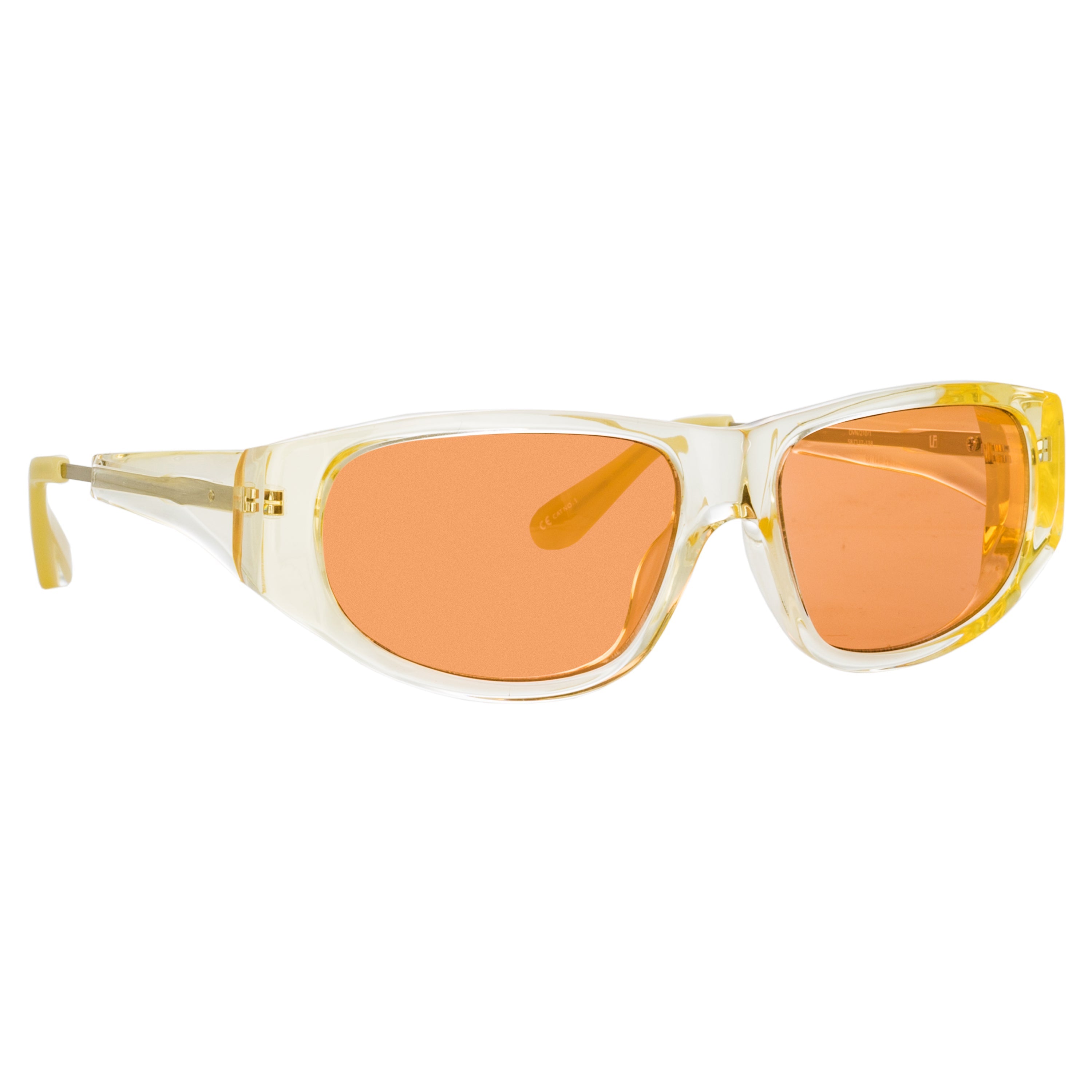 Dries Van Noten D-Frame Sunglasses in Beige by LINDA FARROW